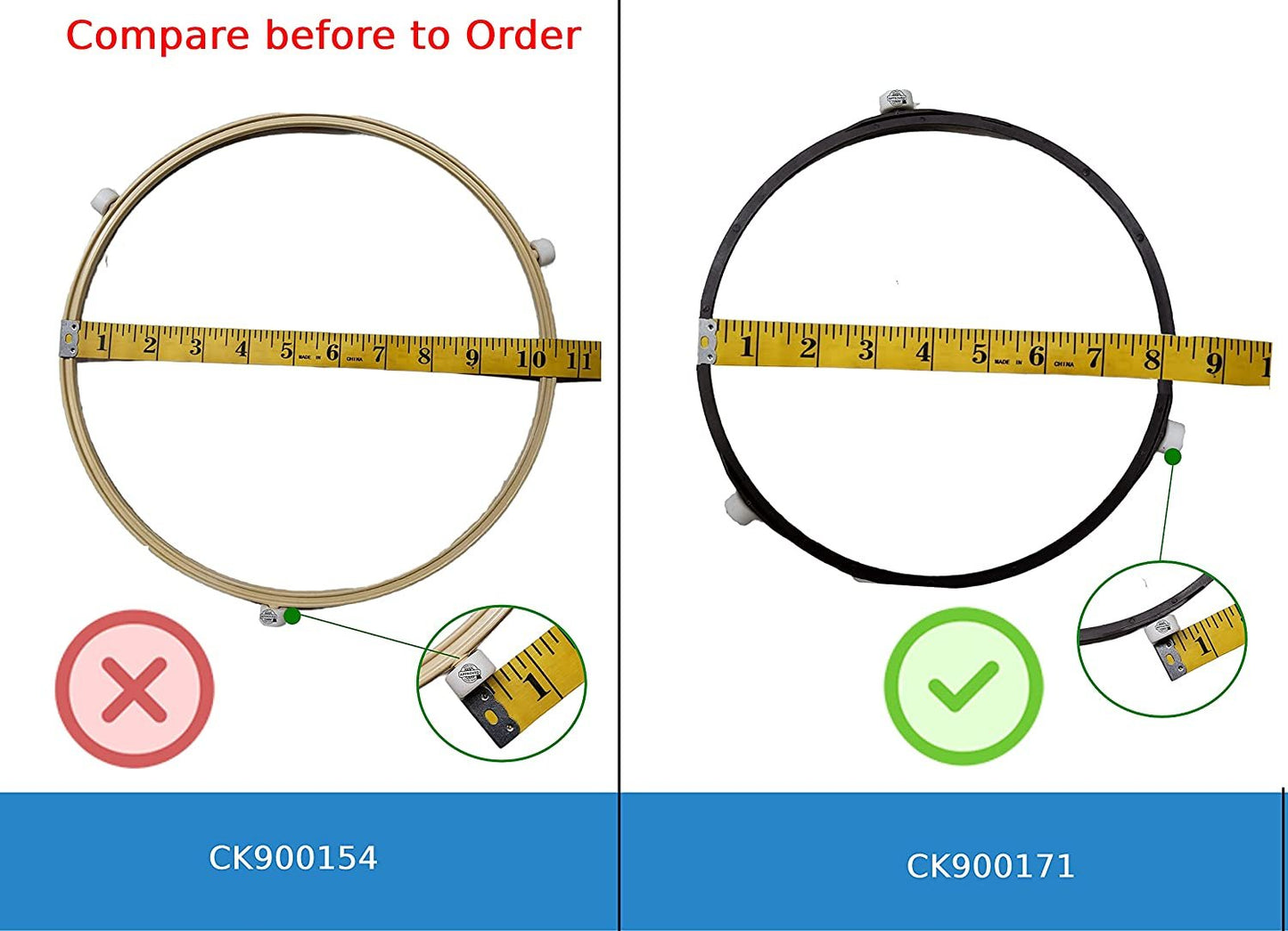 GlobPro WB06X10625 Microwave Guide Roller Assembly 8" ½ Length Approx. Replacement for and Compatible with General Electric Hotpoint Heavy Duty