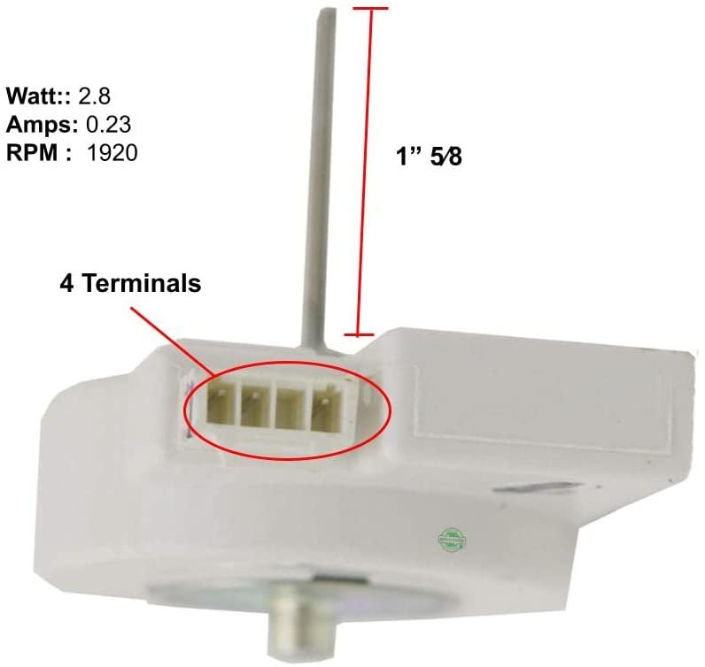 GlobPro DA31-00146J Fridge Evaporator Fan Motor 3" length Approx. Replacement for and compatible with Samsung Heavy DUTY