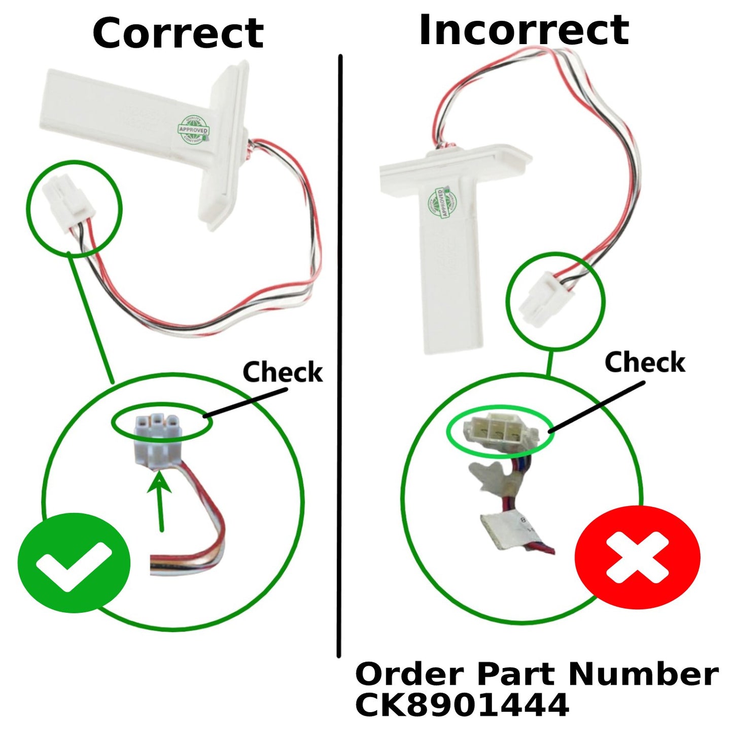 GlobPro ZDIC150WBB ZDIC150ZBBE Monogram Ice Maker Water Fill Sensor Replacement for and compatible with General Electric Heavy DUTY