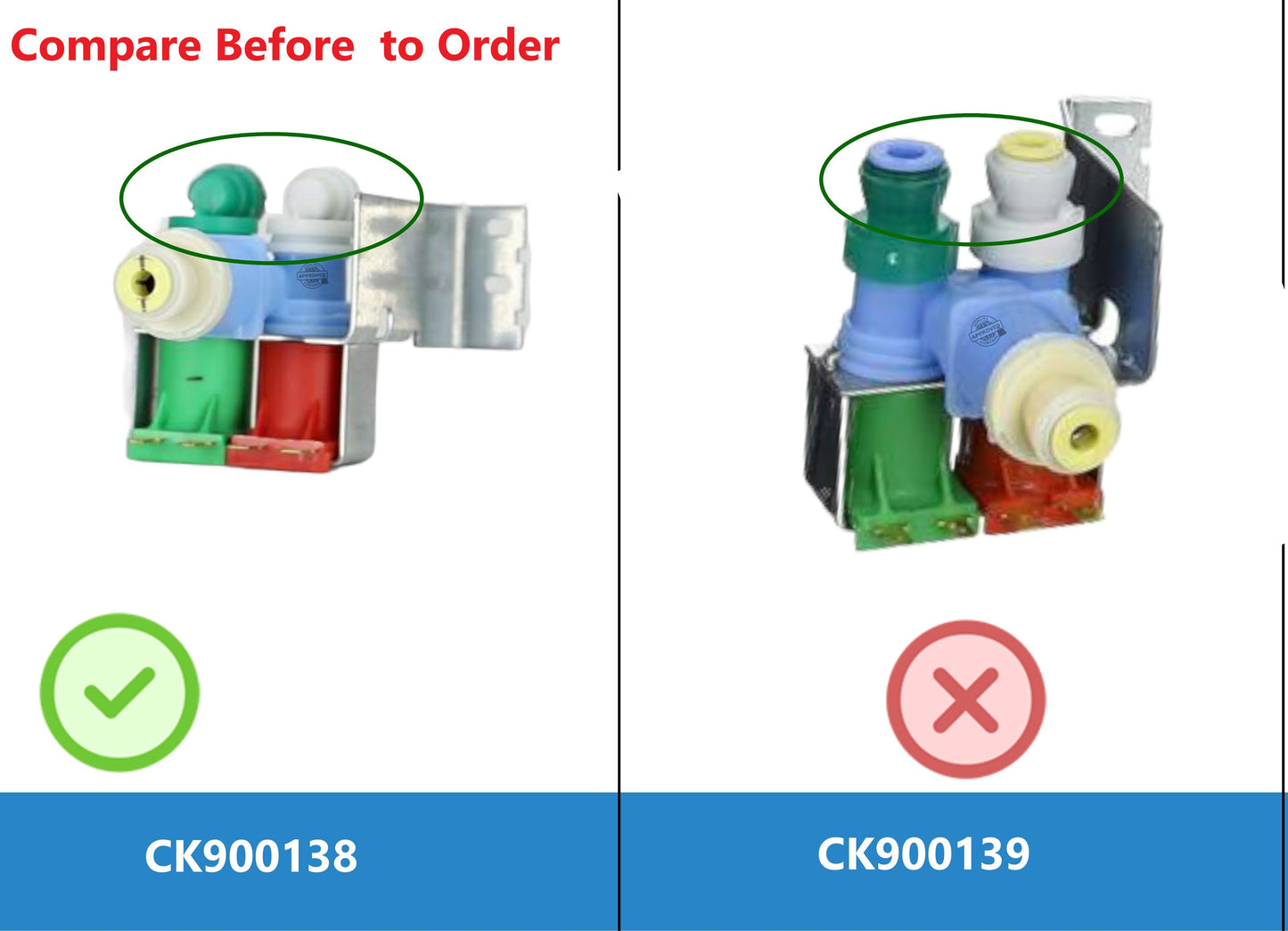 GlobPro Refrigerator Water Valve Replacement for and compatible with Model X74 QC1, New design perfect fit 2315533 KitchenAid Kenmore Heavy DUTY