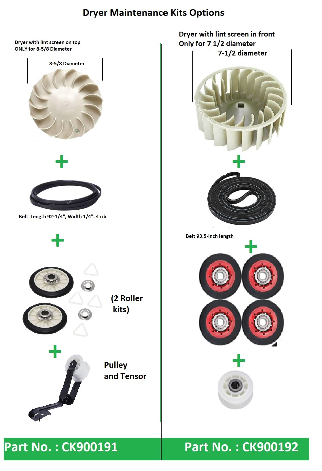 2-3 days delivery -CK900189 Kenmore Series 70 80 90 Dryer Motor Blower Wheel Fan PS11743785