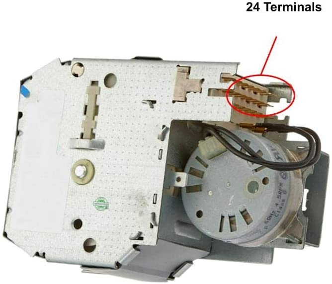 GlobPro 3355909 Washer Timer 24 Terminals 5" ½ length Approx. Replacement for and compatible with Whirlpool Heavy DUTY