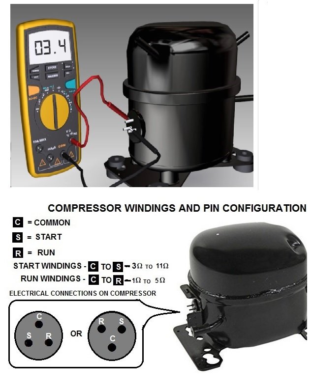 CK513605010 fits Embraco Compressor Start Relay 3/16 term. 513605010 + Capacitor