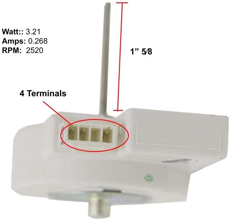 GlobPro DA31-00146C DA31-00146G DA31-00146H Fridge Evaporator Fan Motor 3" ½ length Approx. Replacement for and compatible with Samsung Heavy DUTY