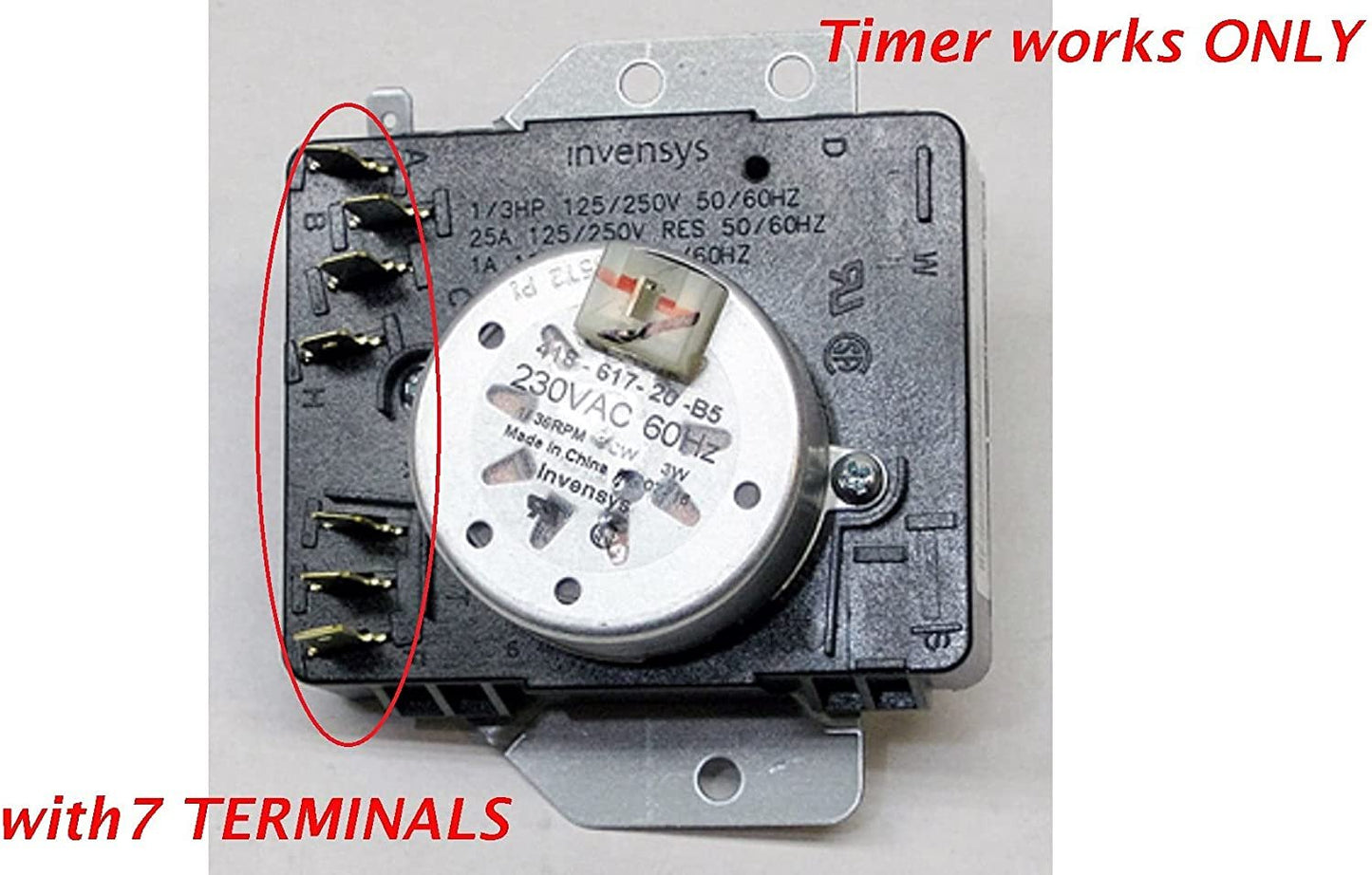 DrEquipUS W10185972 Timer Replacement for and compatible with Whirlpool Estate Maytag Heavy DUTY