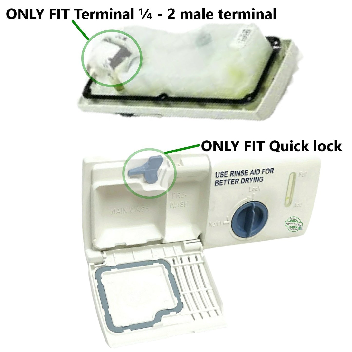 Global Products Dishwasher Detergent Dispenser Compatible Kitchen Aid EAP1174...