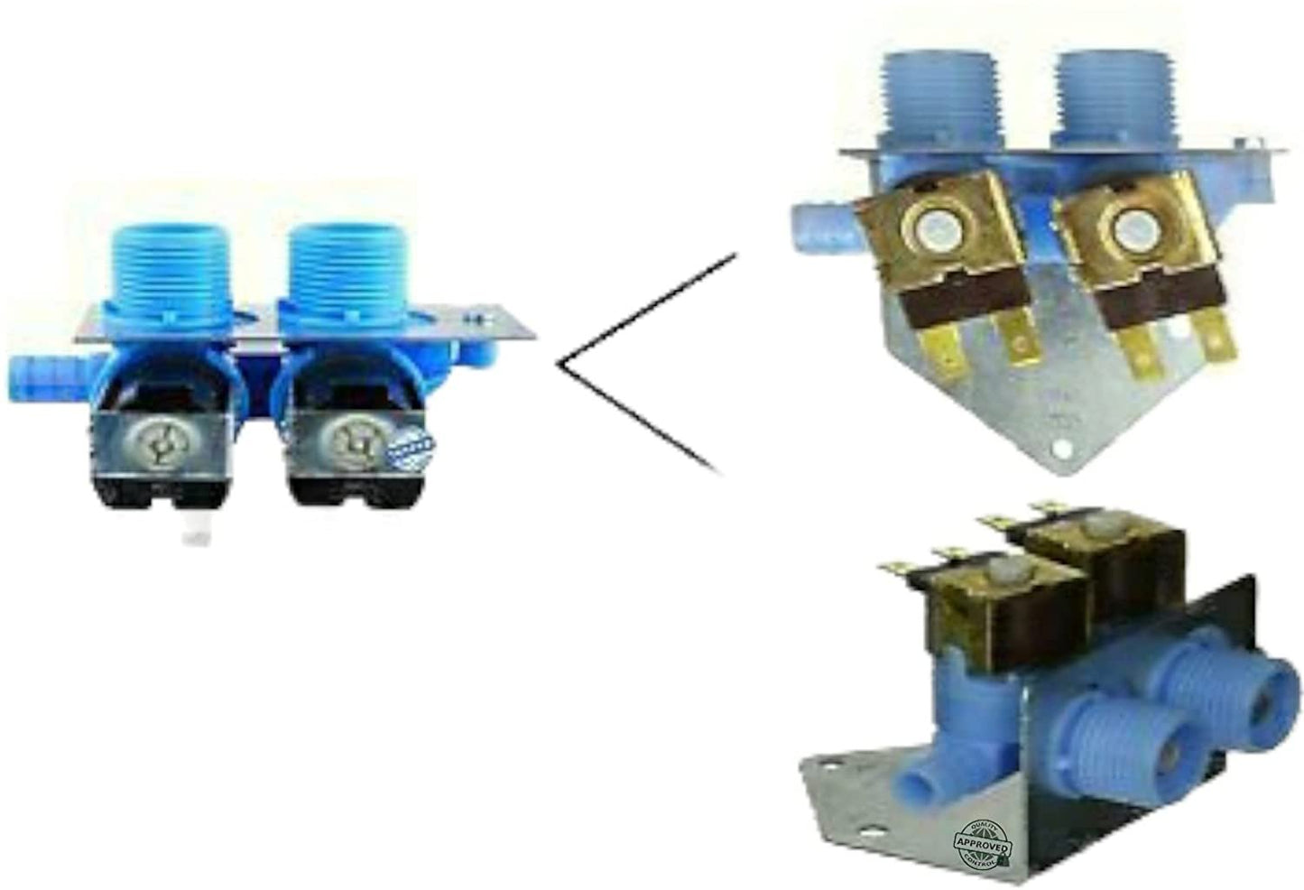 GlobPro WPW10356257 Washer Water Inlet Valve 5" length Approx. Replacement for and compatible with Kenmore Maytag Amana Whirlpool Heavy DUTY