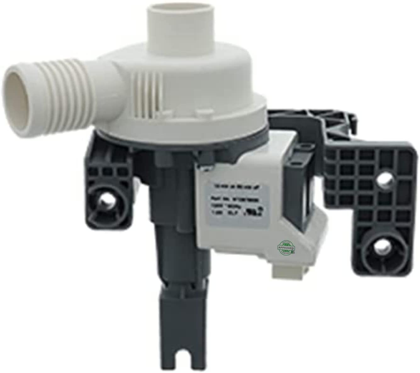 GlobPro W10876600 Washer Water Drain Pump 7" ½ length Approx. Replacement for and compatible with Kenmore Maytag Whirlpool Heavy DUTY