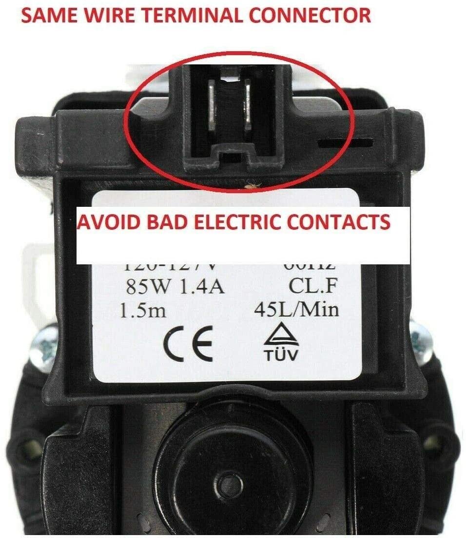 Front Load WASHER WATER PUMP MOTOR 461970201671-46197020148 ONLY MOTOR, 4 Blades impeller Mod: M75 461970201671- 46197020148