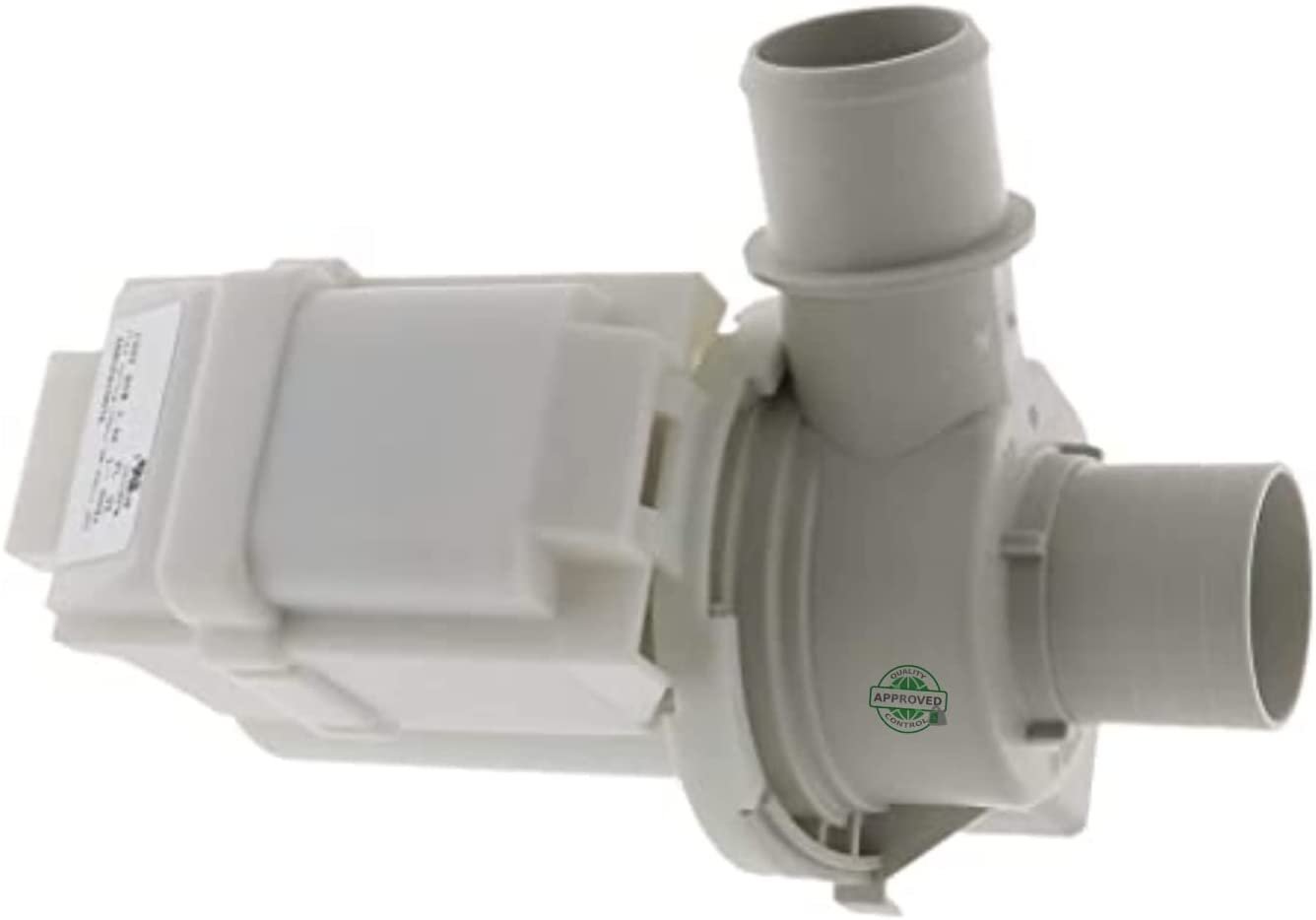 GlobPro 4681EA1007A Washer Drain Pump 6" ½ length Approx. Replacement for and compatible with LG Heavy DUTY