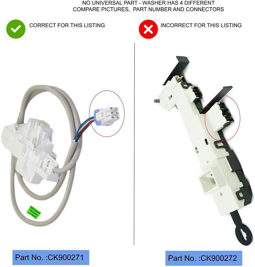 GlobPro DC34-00025A Ark-Les 11630-72 Washer Door Lock Switch New Design Replacement for and compatible with Samsung Heavy DUTY