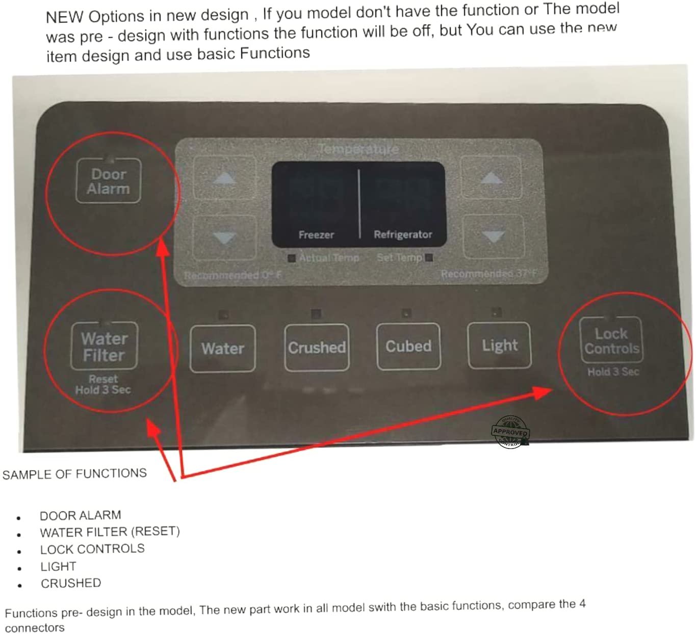 GlobPro PD00069157 1812443 AP4929076 Dispenser Ice water Board 8" length Approx. Replacement for and compatible with GE Heavy DUTY