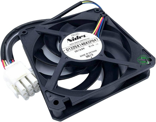 GlobPro D1225X14BXCPB47 Refrigerator Condenser Fan Motor 239D1306P002 NIDEC -2 connector Replacement for and compatible with GE Heavy DUTY