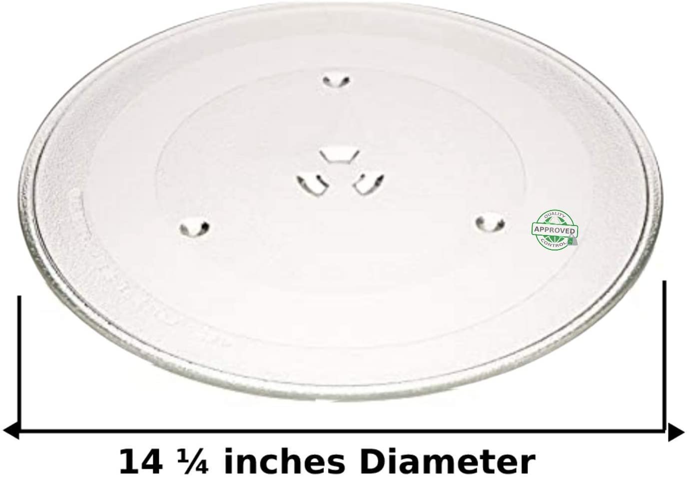 GlobPro WB49X10063 Microwave Turntable Glass Plate 14 ¼ Inches Replacement for and compatible with GE WB49X10063 Heavy DUTY