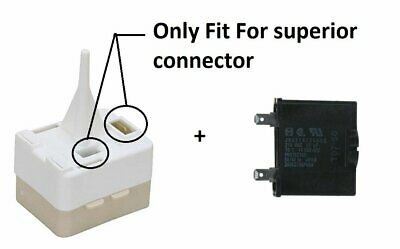 GlobPro WR09X10107 Frigde Compressor Start Relay 2 terminals Replacement for and compatible with GE Hotpoint Americana Heavy DUTY