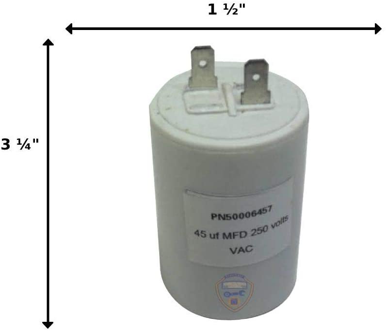 EquipDr Washer Capacitor 45 mF 123C8355P008 Replacement for WH12X10462 Heavy DUTY