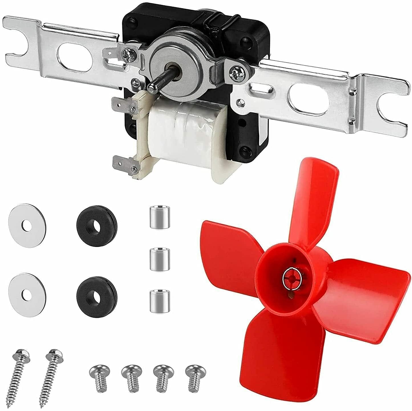 GlobPro CK900387 Fridge Evaporator Fan Motor+ 2169143-215497 Replacement for and compatible with Roper Heavy DUTY