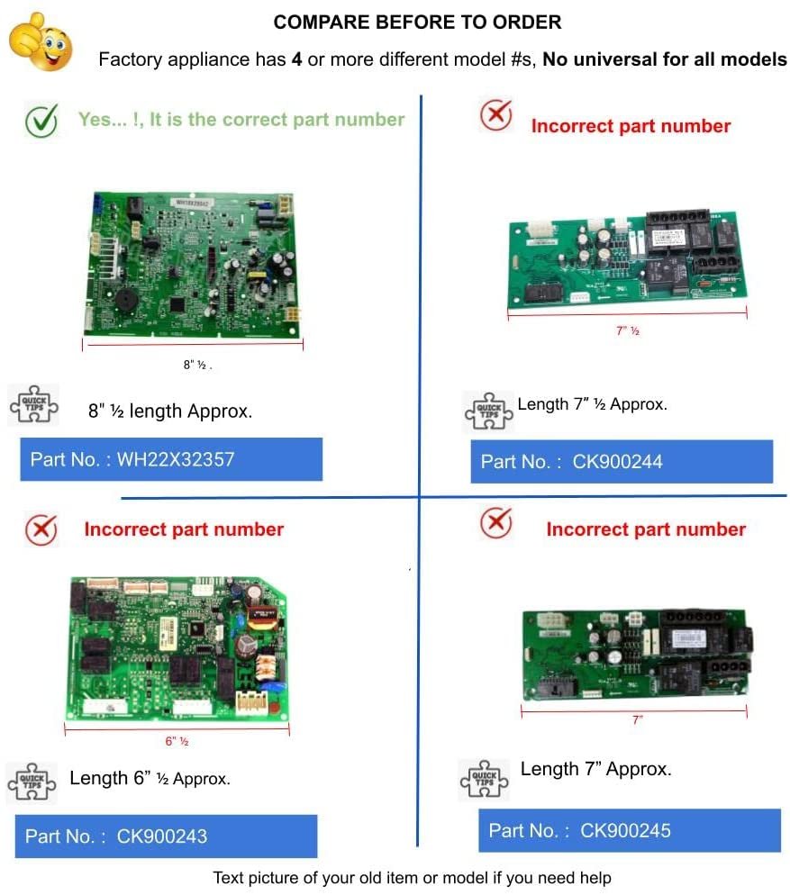 GlobPro WH18X28174 WH18X28176 WH18X28642 WH22X28841 Washer Control Board 8" ½ length Approx. Replacement for and compatible with GE Heavy DUTY