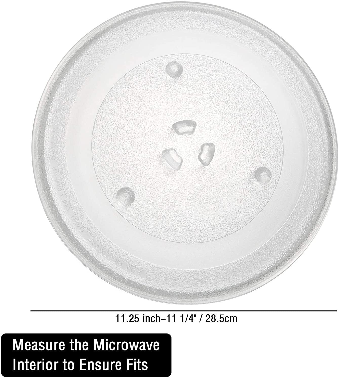 11.25" WB49X10097 Glass Turntable Plate Microwave Replacement Part Replaces AP3188581 PS651544 947207 WB39X0078 WB39X78 WB49X10034 EAP651544, 11-1/4 Inch Microwaves Tray for GE SAMSUNG Hotpoint New