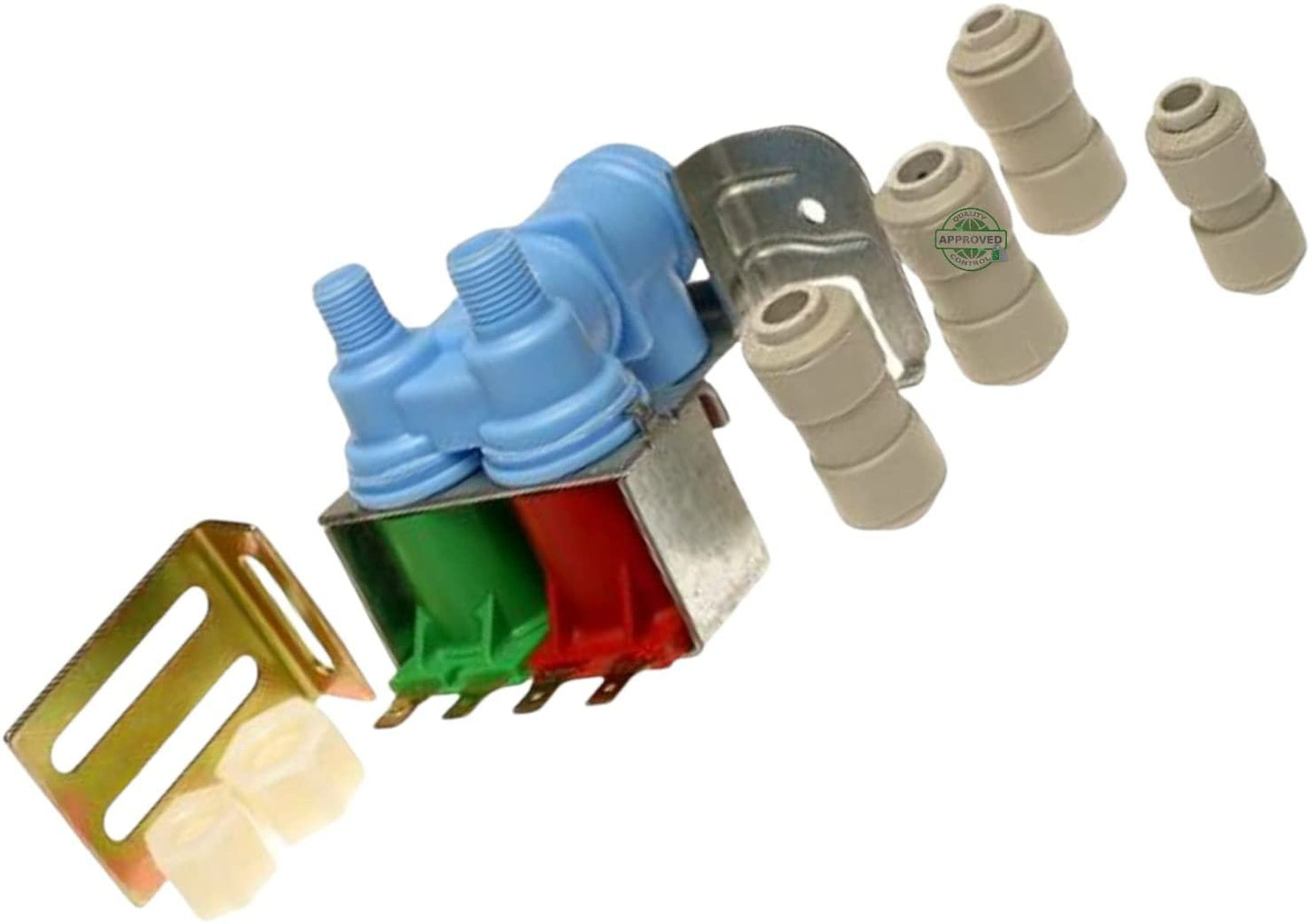 GlobPro 56595-1 56595-3 61001021 69353886 Fridge Dual Water Valve Kit 4" ¼ length Approx. Replacement for and compatible with Maytag Admiral Jenn-Air Magic Chef Heavy DUTY