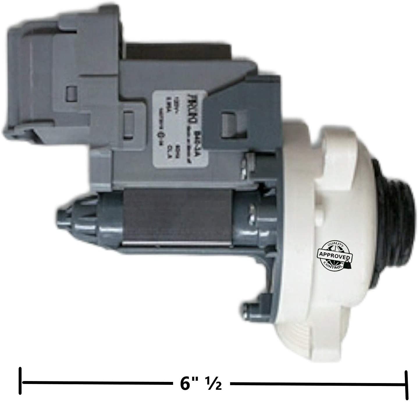 GlobPro WPW10276397 Washer Water Drain Pump 6" ½ length Approx. Replacement for and compatible with Kenmore Whirlpool Maytag Amana Heavy DUTY