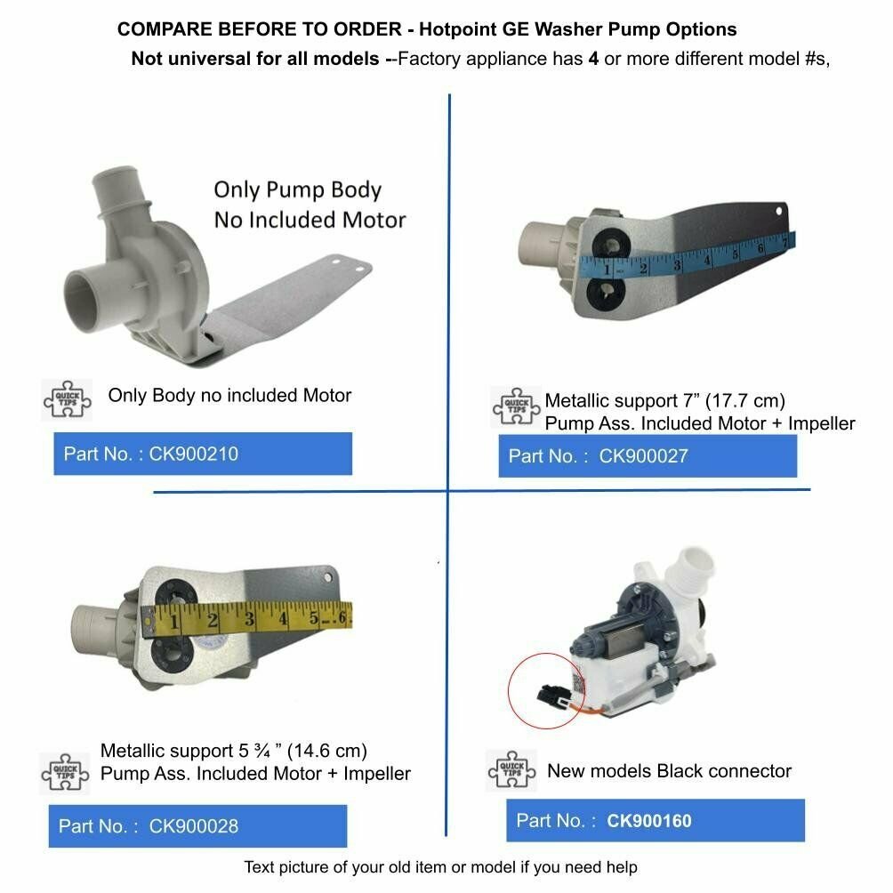 2-3 Days Delivery -WH23X10030 PS8768445 AP5803461Fits Kenmore Washer PUMP