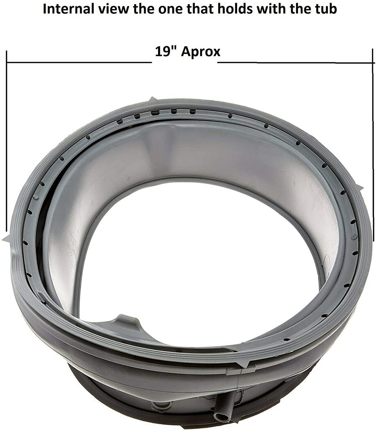 Global Solutions - 134728400 Washer Door Boot gasket Seal 19" Fits AP3886970-PS1156757