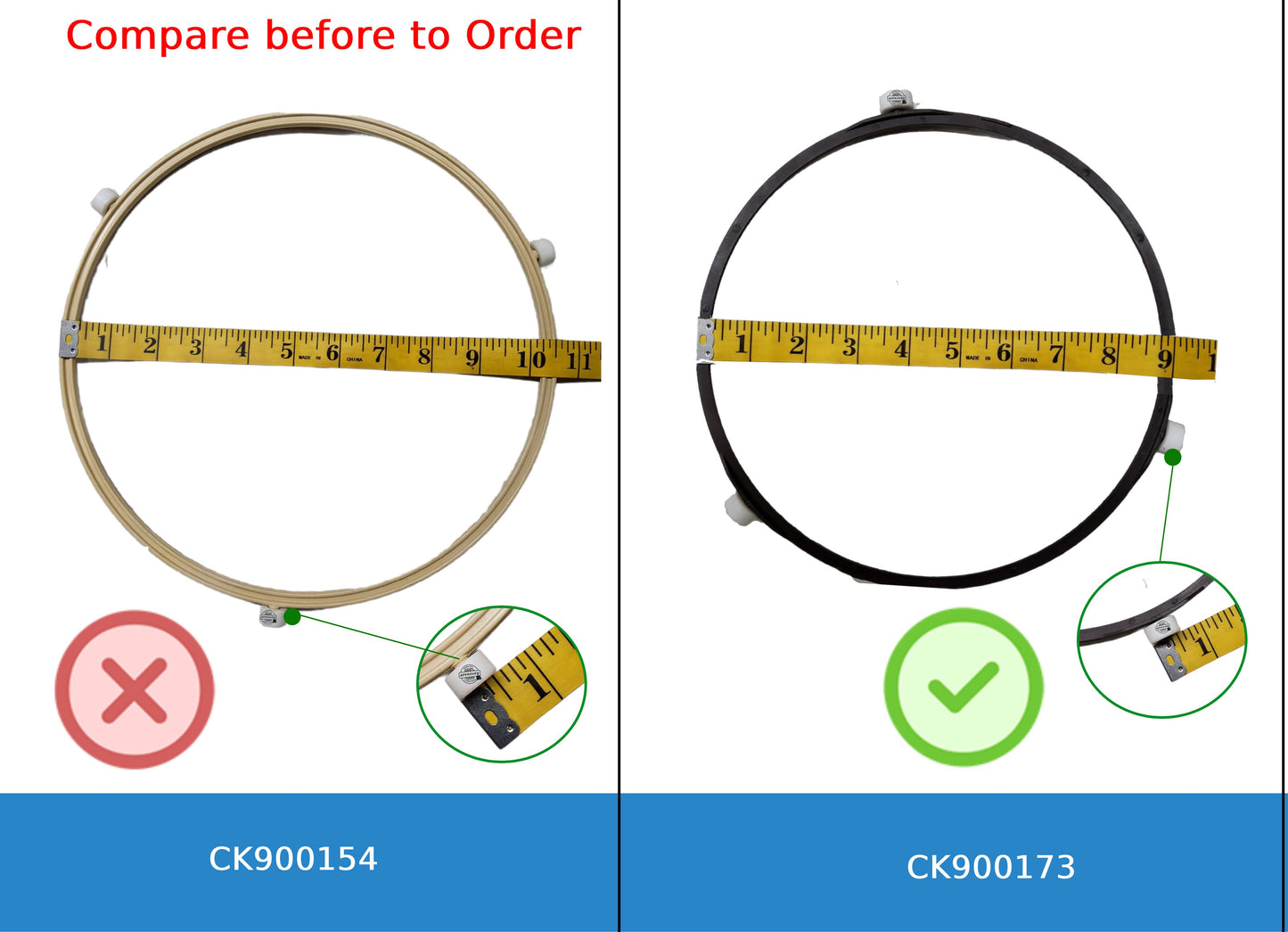 GlobPro WB2X10719 874039 Microwave Guide Roller Assembly 9" ¼ Length Approx. Replacement for and Compatible with General Electric Heavy Duty