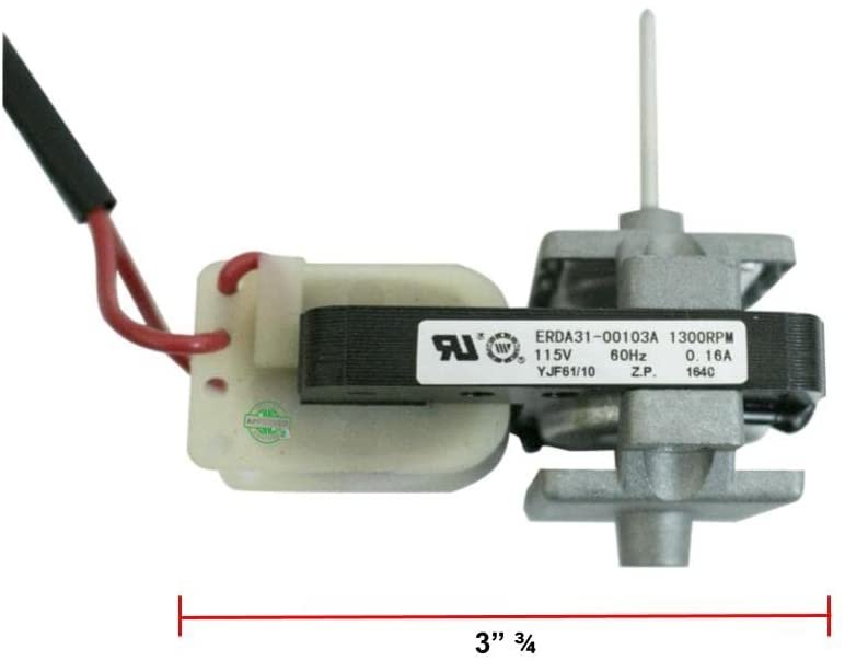 GlobPro 1472692 Fridge Condenser Fan Motor 3" ¾ length Approx Replacement for and compatible with Samsung Heavy DUTY