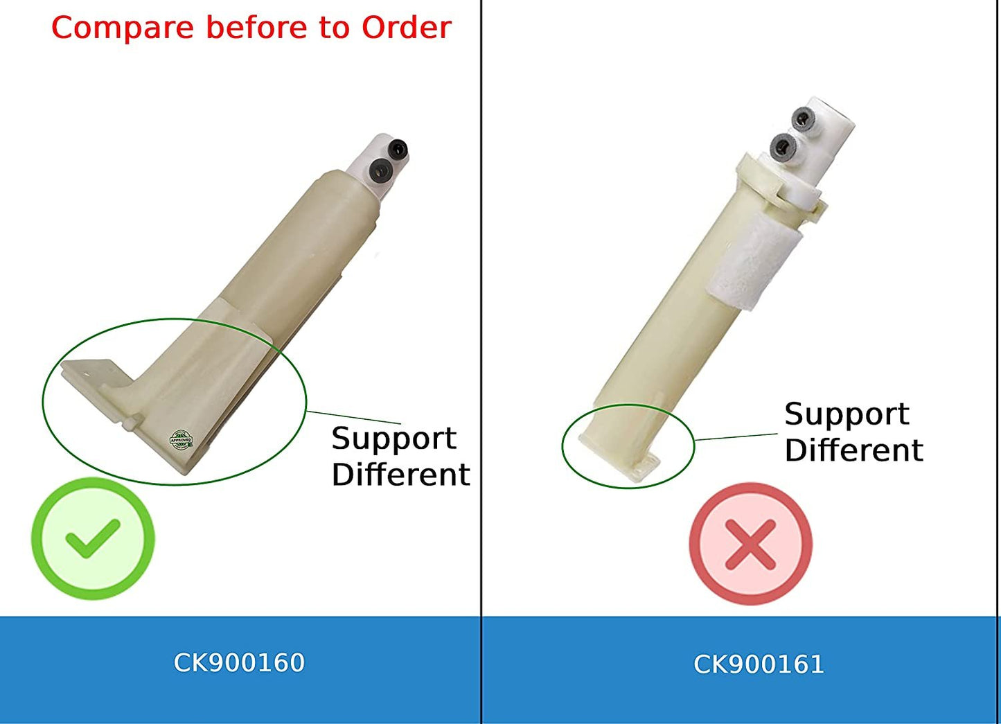 GlobPro 2186443 WP2186443VP Fridge Water Coupling Housing 11" length Approx. Replacement for and compatible with Whirlpool Roper KitchenAid Estate Heavy DUTY