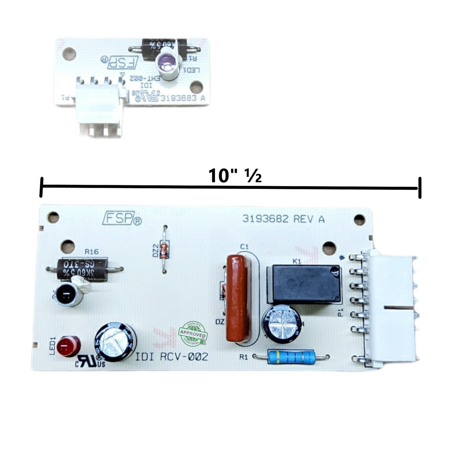 GlobPro W10193840 W10290817 Fridge Control Board Kit 10" ½ length Approx. Replacement for and compatible with KitchenAid Whirlpool Kenmore Maytag Heavy DUTY