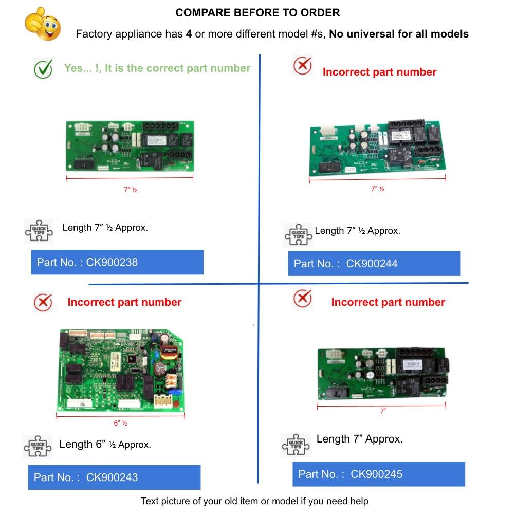 GlobPro WPW10141364 Ice Maker Main Control Motherboard 7 ½" Approx. Replacement for and compatible with KitchenAid Whirlpool Maytag Kenmore WPW10141364 Heavy DUTY