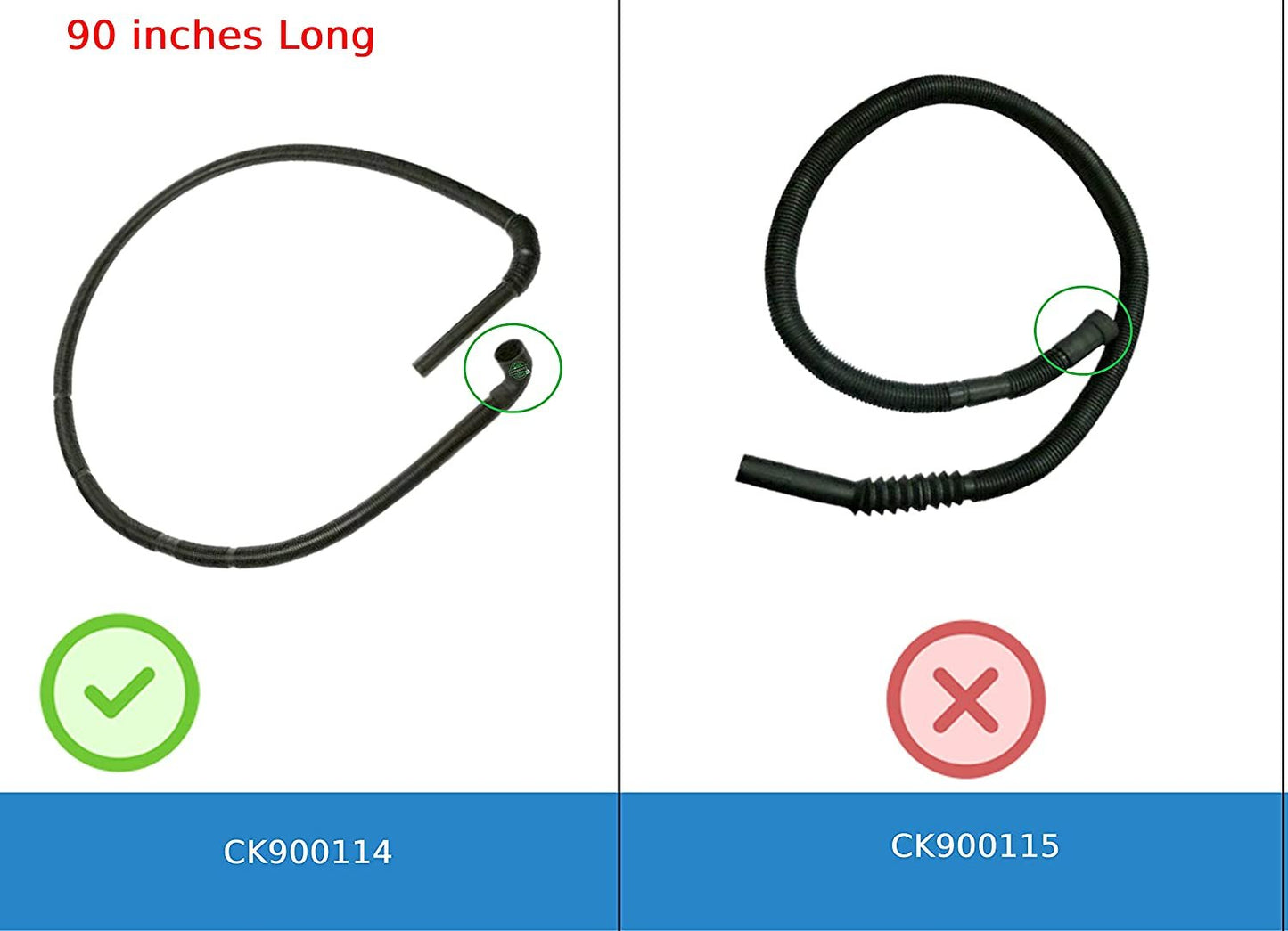 GlobPro WH01X10189 Washer Hose-Drain 90 inches ,  compatible with GE Laundry