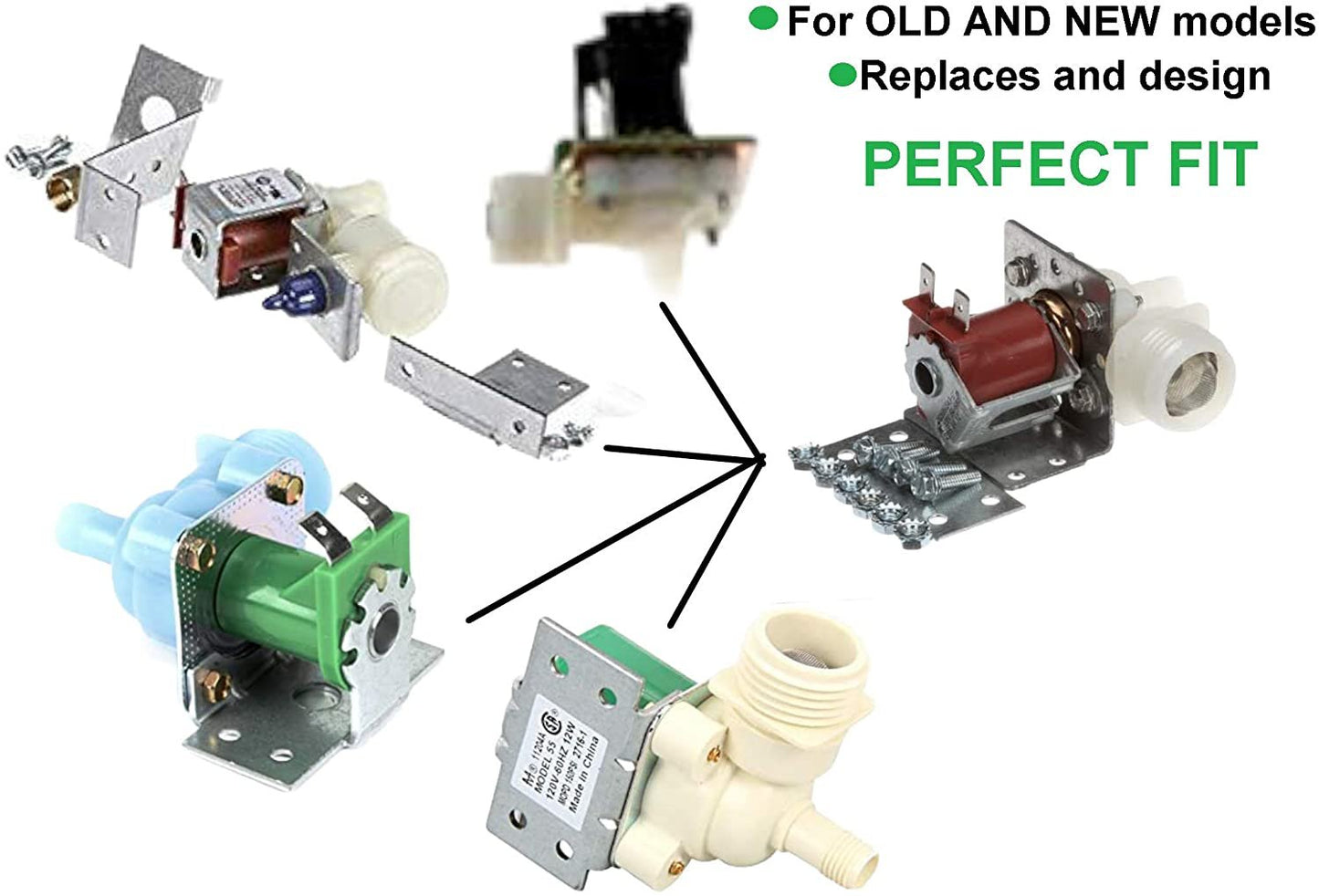 GlobPro 80-54624-00 76010 Ice maker Water Valve Replacement for and compatible with Uline 80-54624-00 76010 Heavy DUTY