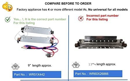 GlobPro PD00001008 EAP303933 AP2071464 PS303933 Fridge Defrost Heater Kit 9" length Approx. Replacement for and compatible with General Electric Heavy DUTY