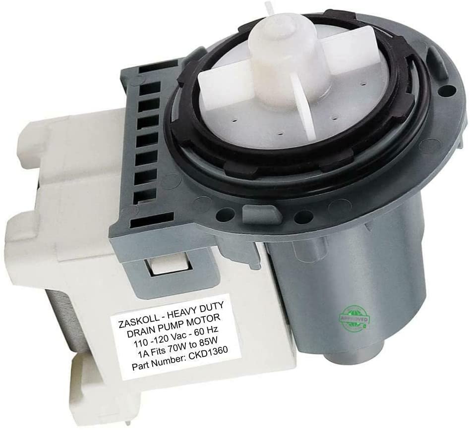 E-DrUS CKD4456 Washer Fits BPX401-20J Electrolux Laundry Drain Pump Motor A03773201 compatible with Heavy DUTY