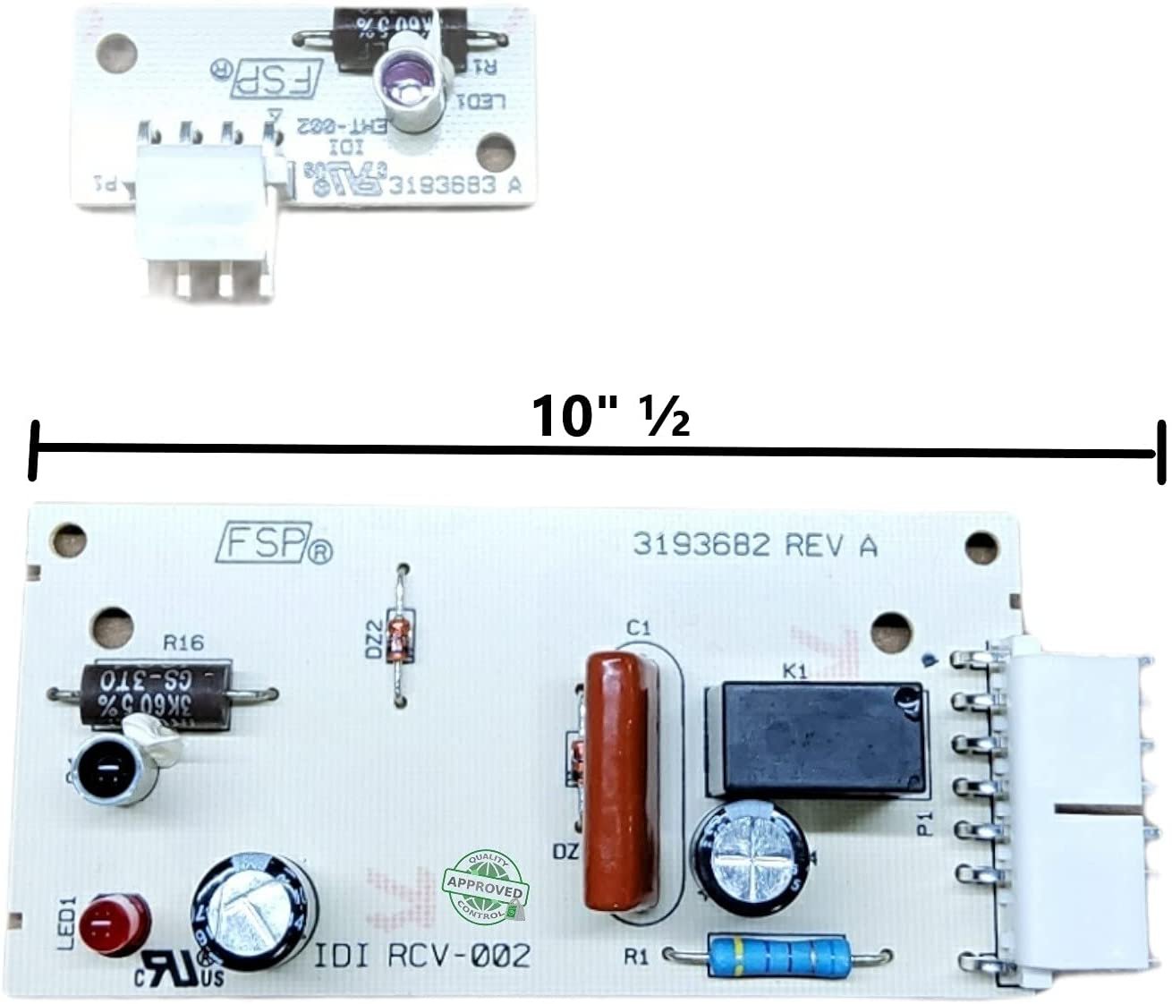 GlobPro 4388635 4389102 4389102R W10193666 Fridge Control Board Kit 10" ½ length Approx. Replacement for and compatible with KitchenAid Whirlpool Kenmore Maytag Heavy DUTY