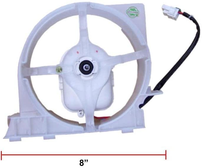 GlobPro DA97-01949A Fridge Condenser Fan Motor 8" length Approx. Replacement for and compatible with Samsung Heavy DUTY