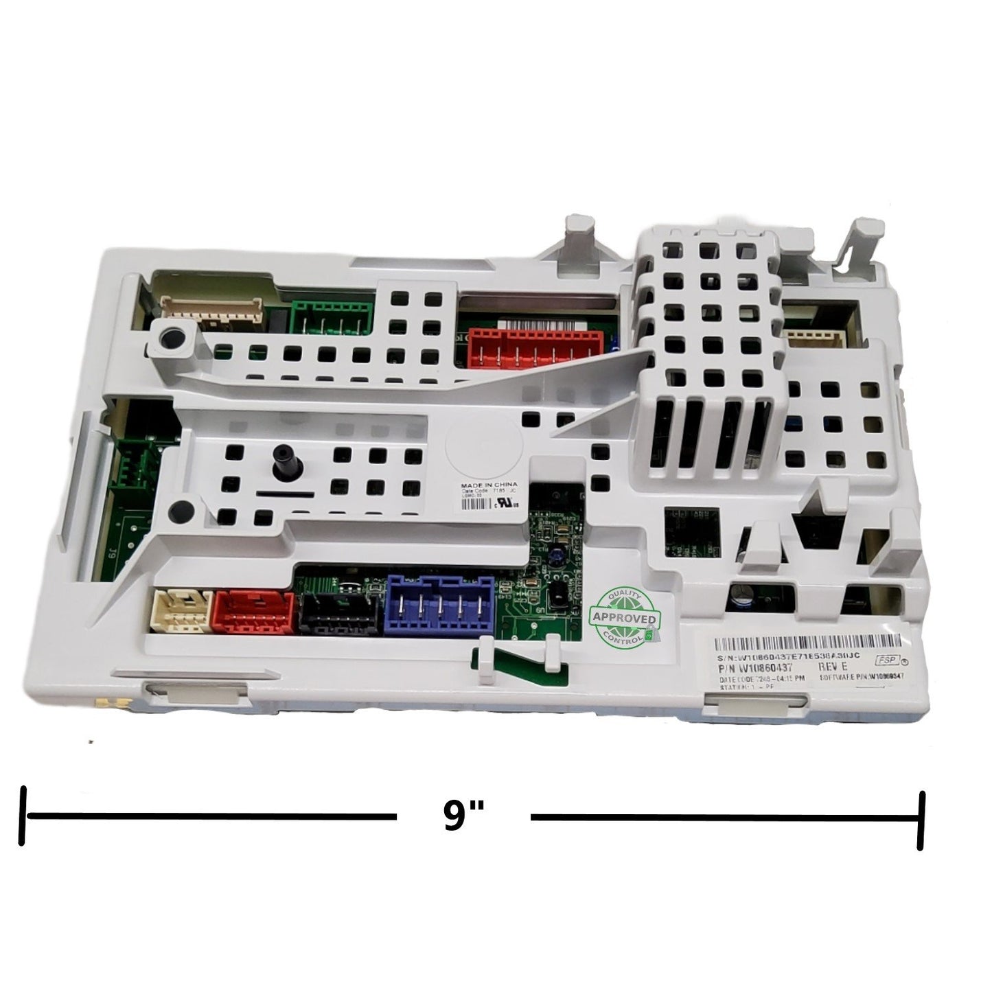GlobPro W10860437 Washer Control Board 9" length Approx. Replacement for and compatible with Whirlpool Maytag Heavy DUTY