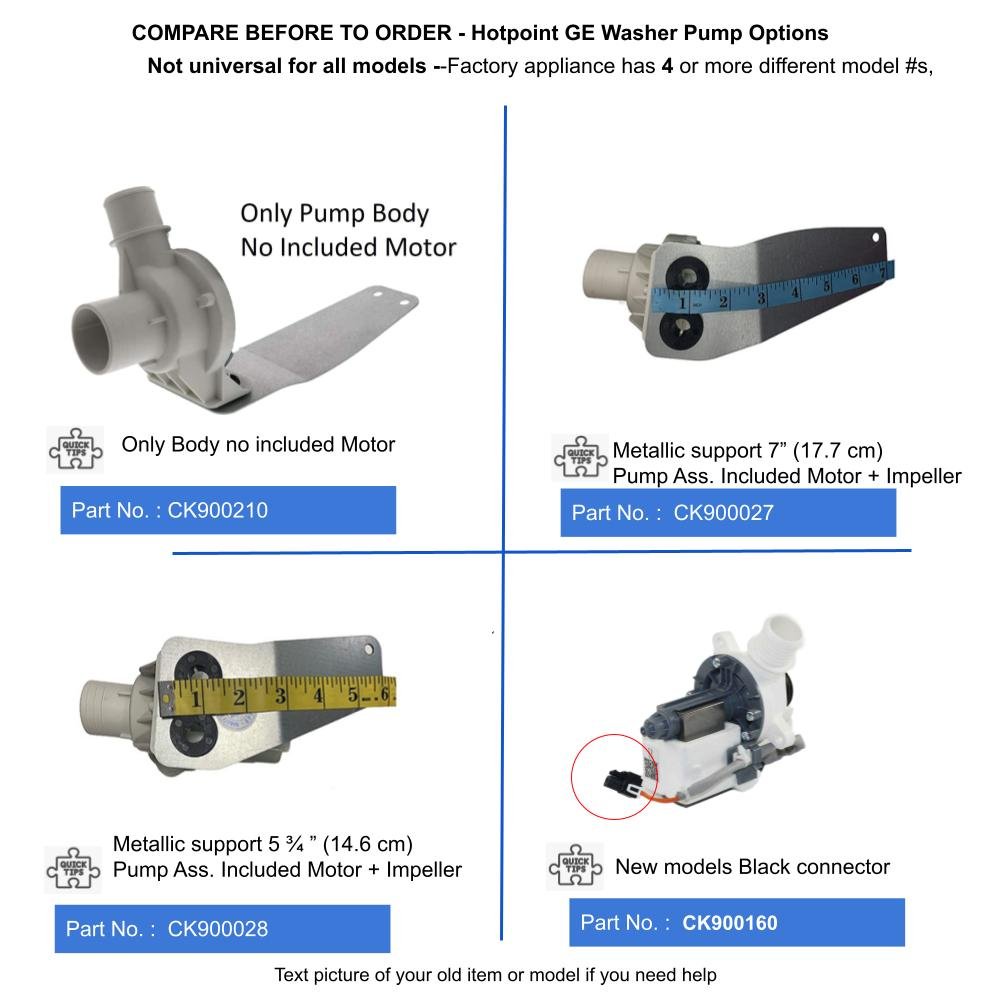 2-3 Days Delivery-Hotpint RCA  Washer Drain Pump Assembly wh23X10030
