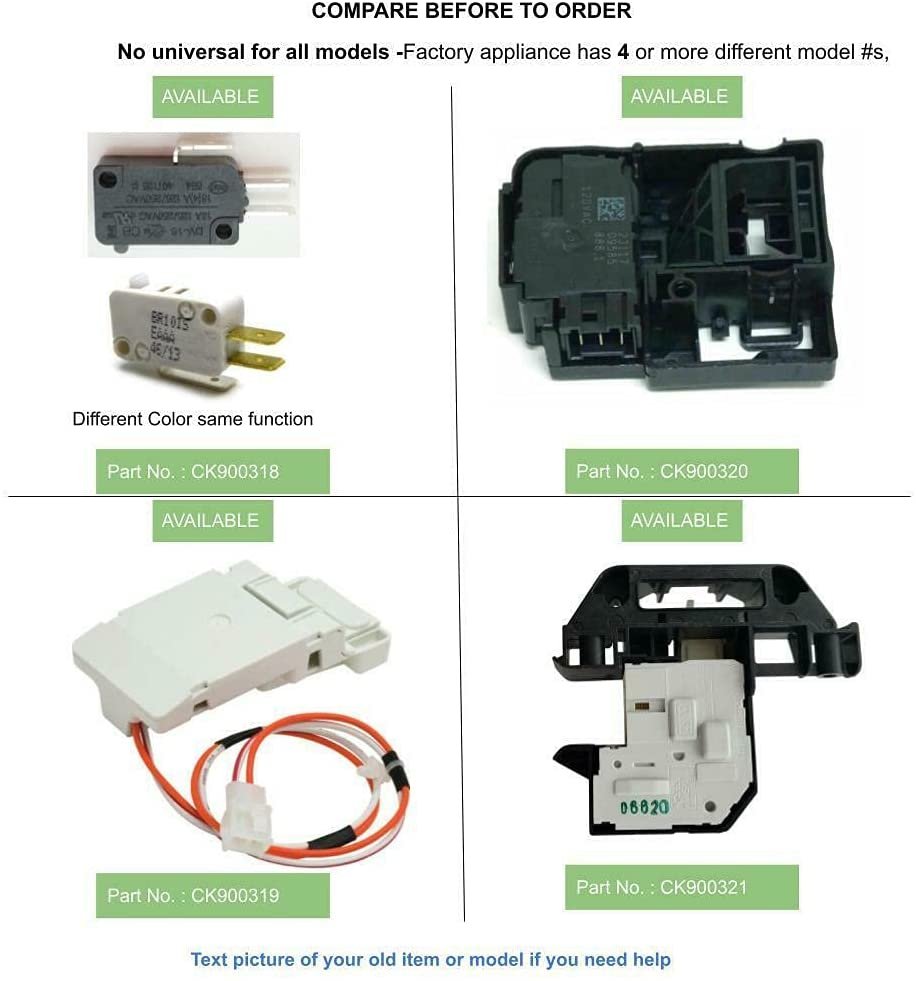 E-DrUS CK900317 Washer Stackable Laundry Lid Lock Switch Compatible With GE Kenmore and compatible with Spacemaker Westinghouse Heavy DUTY