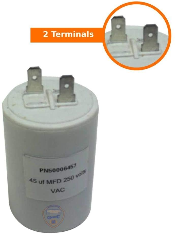 EquipDr Washer Capacitor 45 mF 123C8355P008 Replacement for WH12X10462 Heavy DUTY