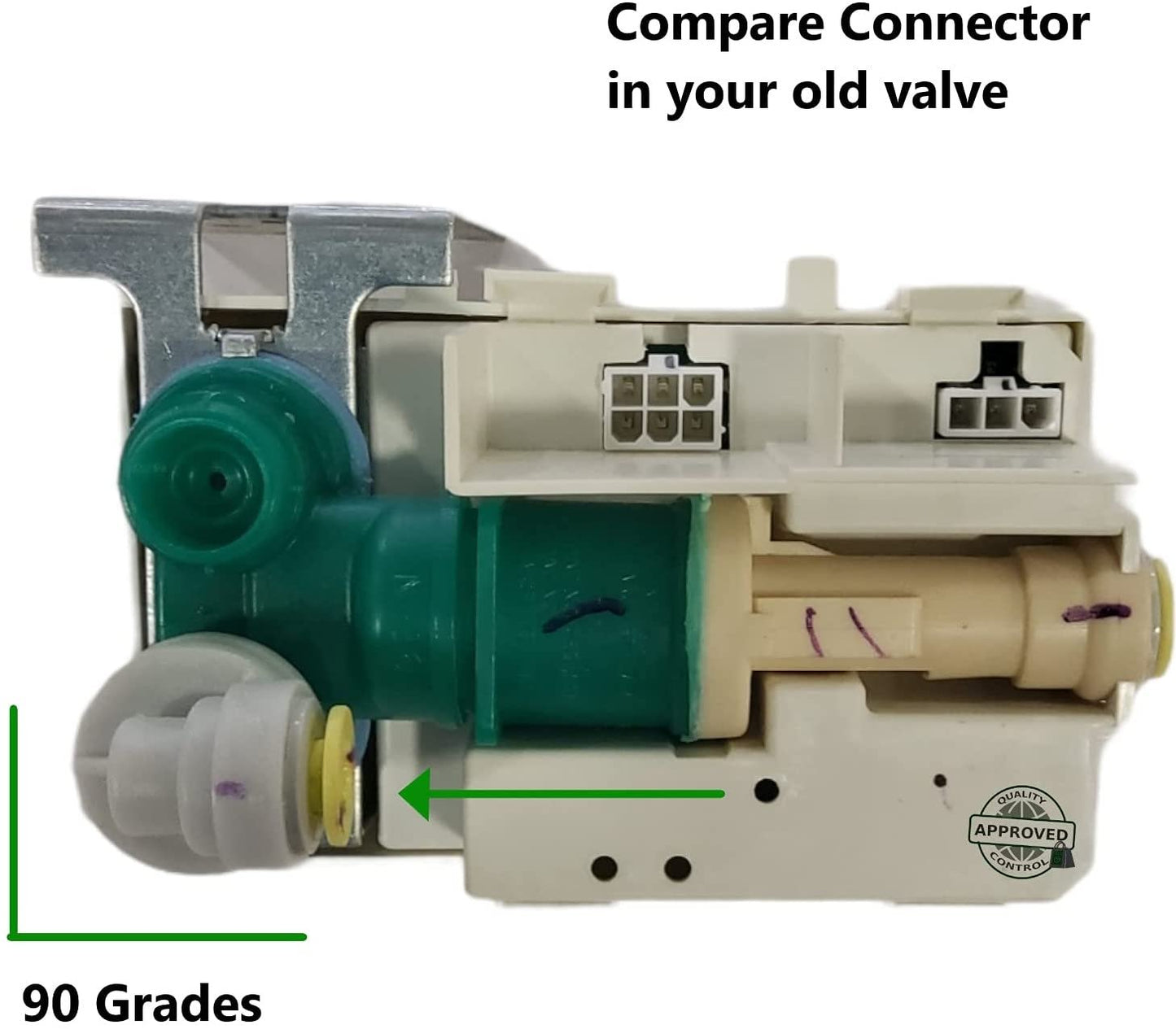GlobPro 1469050 2313741 W10217917 Ice Maker Water Inlet Valve 5" ½ length Approx. Replacement for and compatible with KitchenAid Whirlpool Maytag Kenmore Heavy DUTY