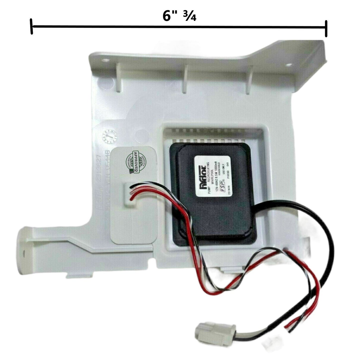 GlobPro WP2313702 Ice Maker Circulation Pump Assembly 6" ¾ length Approx. Replacement for and compatible with KitchenAid Whirlpool Maytag Kenmore Heavy DUTY