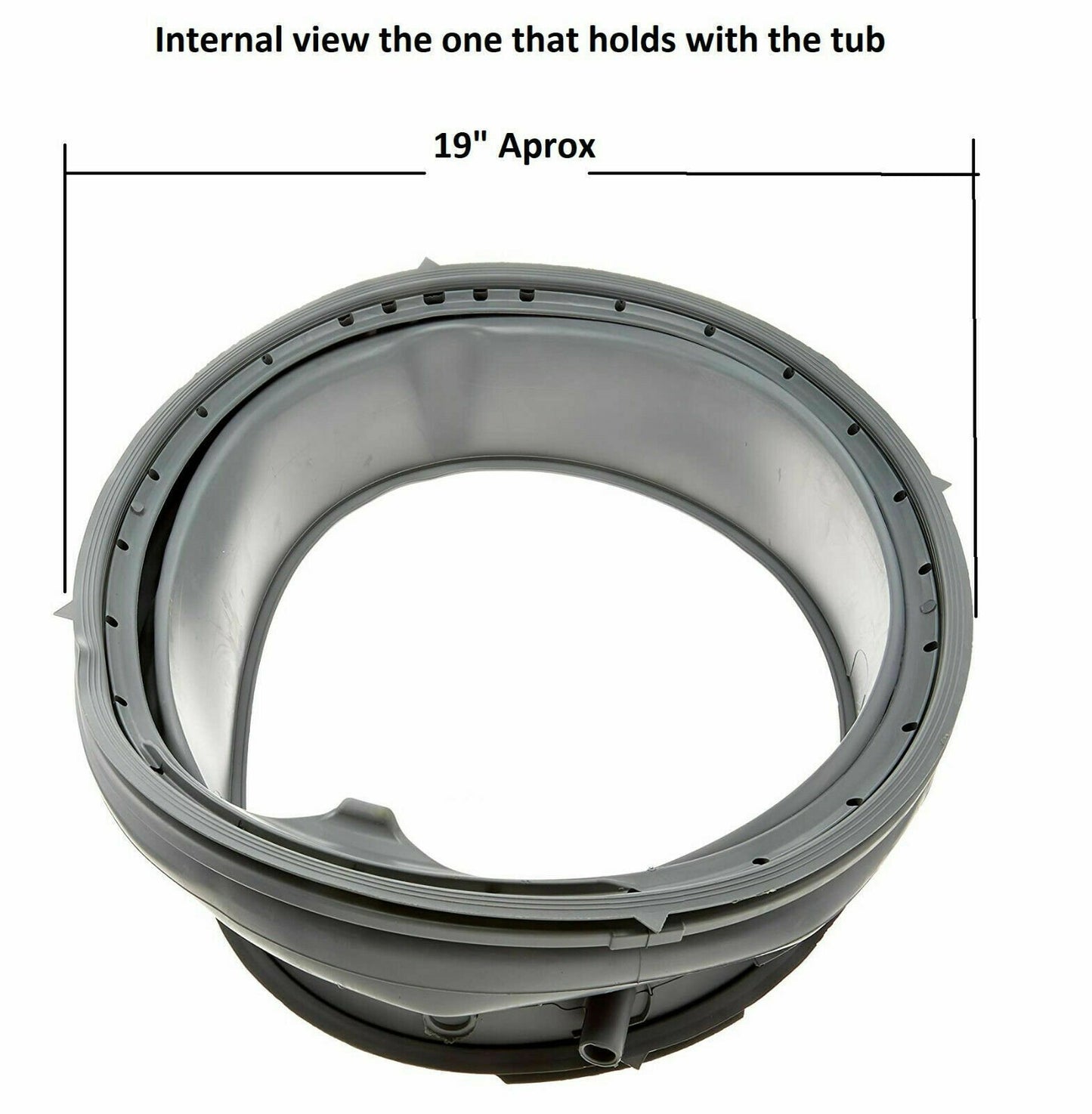 134515300 Washer Door Boot gasket Seal 19" Fits PS1148773 -NO LIGHT HOLE