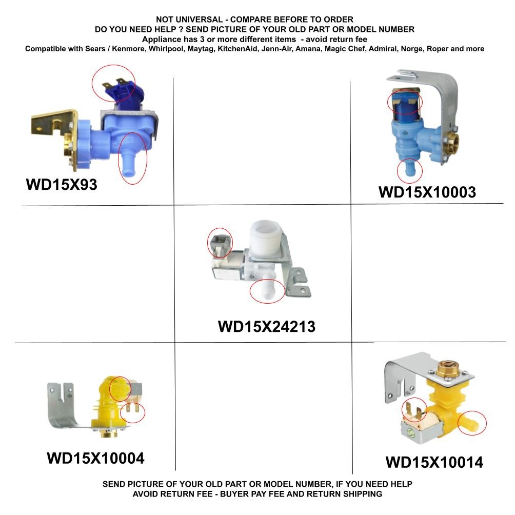Global Products Water Inlet Valve Compatible General Electric RCA PS259368