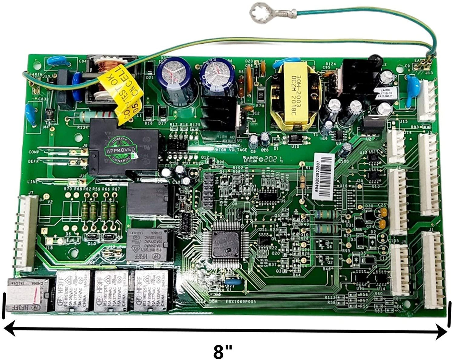 GlobPro WR55X10065 WR55X10079 WR55X10083 4512753 Frid Main Control Board 8" Length Approx. Replacement for and compatible with General Electric WR55X10065 WR55X10079 WR55X10083 4512753 Heavy DUTY