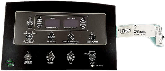 GlobPro EAP11731474-PD00027199 Dispenser Control Board and Touchpad (Black) (ONLY DISPLAY) Replacement for and compatible with Whirlpool brands include EAP11731474-PD00027199 Heavy DUTY