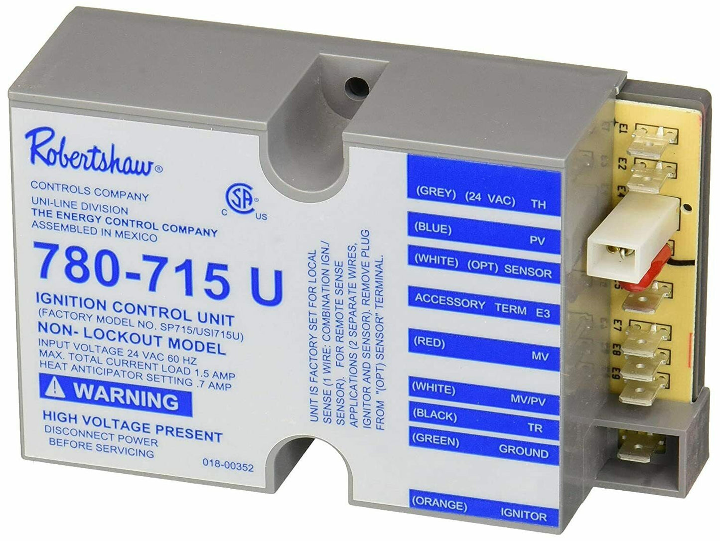 780-715 U Ignition Control Unit Module 018-00352 SP715/USI715U