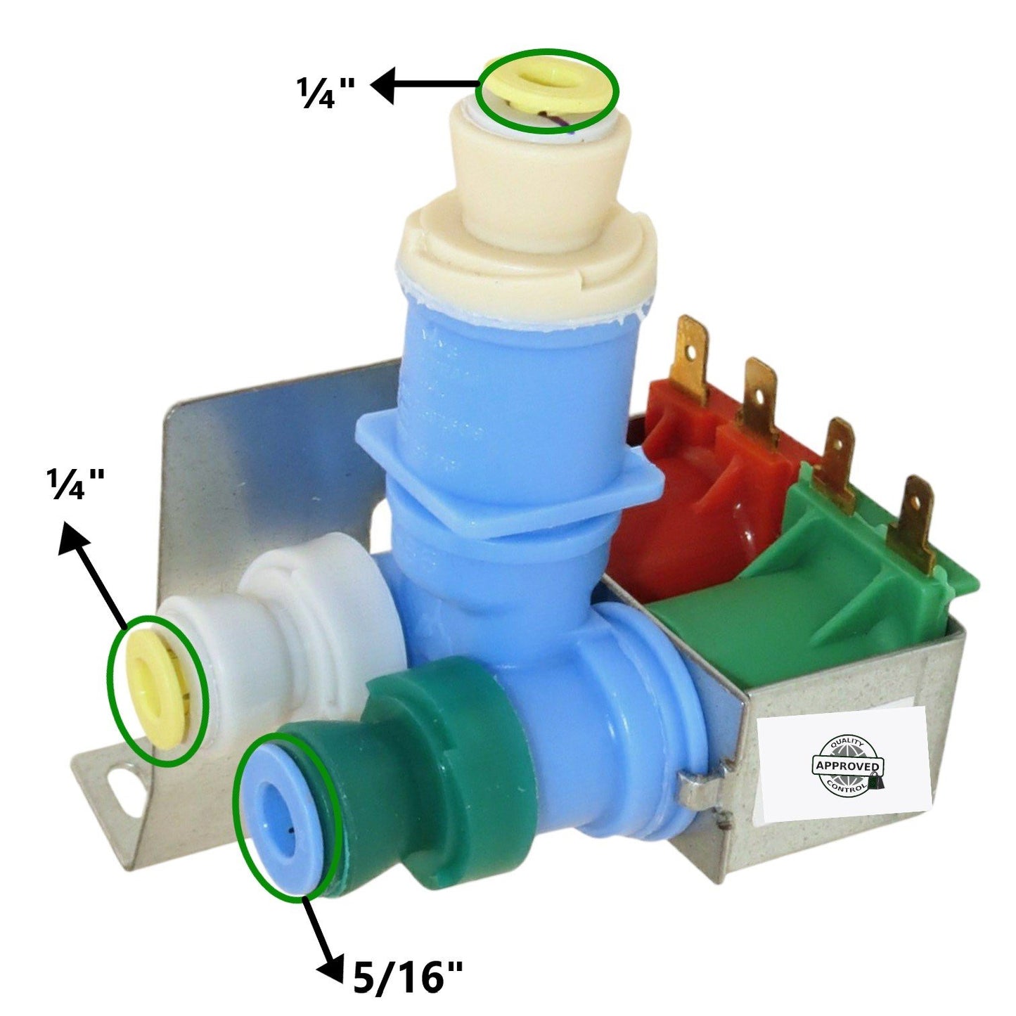 GlobPro 2304833 2315534 4389177 W10408179VP Frid Water Inlet Valve 2 Coils - 4" ¼ length Approx. Replacement for and compatible with Whirlpool KitchenAid Kenmore Maytag Heavy DUTY
